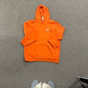Adidas Men's Vibrant Orange Hoodie